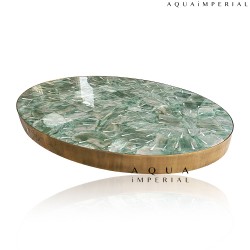 AQUA JADE OVAL CENTER TABLE
