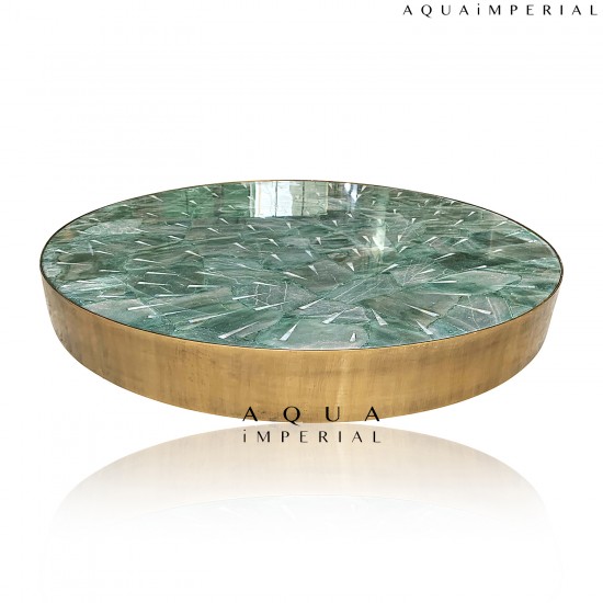 AQUA JADE OVAL CENTER TABLE AQUA JADE OVAL CENTER TABLE