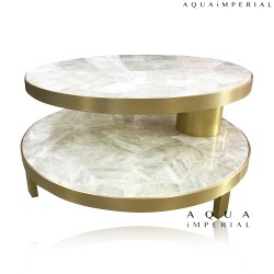 Classic Quarts round nesting center table