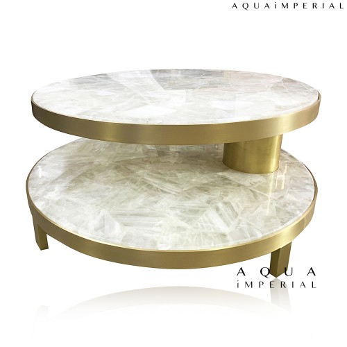 Classic Quarts round nesting center table