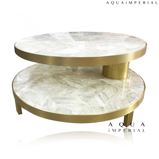 Classic Quarts round nesting center table Classic Quarts round nesting center table
