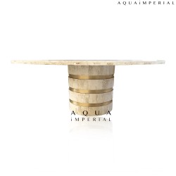 AQUA TRAVERTINE CENTER TABLE 