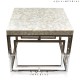 AQUA MOTHER OF PEARL CORNER TABLE AQUA MOTHER OF PEARL CORNER TABLE