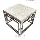AQUA MOTHER OF PEARL CORNER TABLE AQUA MOTHER OF PEARL CORNER TABLE