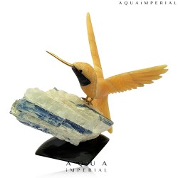 YELLOW QUARTZ HUMMINGBIRDS 