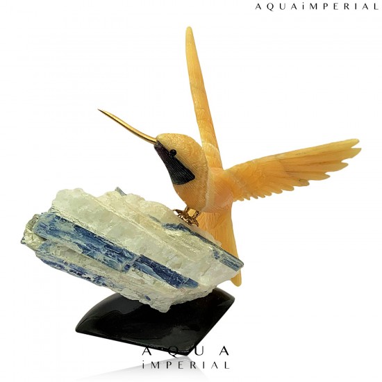 YELLOW QUARTZ HUMMINGBIRDS 