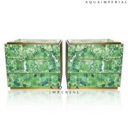 GREEN FLUORITE NIGHT STAND 