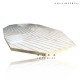 Classic quartz with brass inlay dining top 