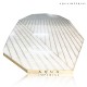 Classic quartz with brass inlay dining top 