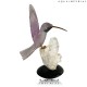 AMETHYST HUMMING BIRD ON ROCK CYSTAL BASE