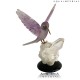 AMETHYST HUMMING BIRD ON ROCK CYSTAL BASE