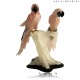ROSE QUARTZ TWIN MACAW BIRD ON QUARTZ BASE