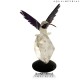 FLUORITE HUMMINGBIRD ON ROCK CRYSTAL BASE