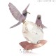 AMETHYT TWIN HUMMMINGBIRDS ON ROCK CRYSTAL 