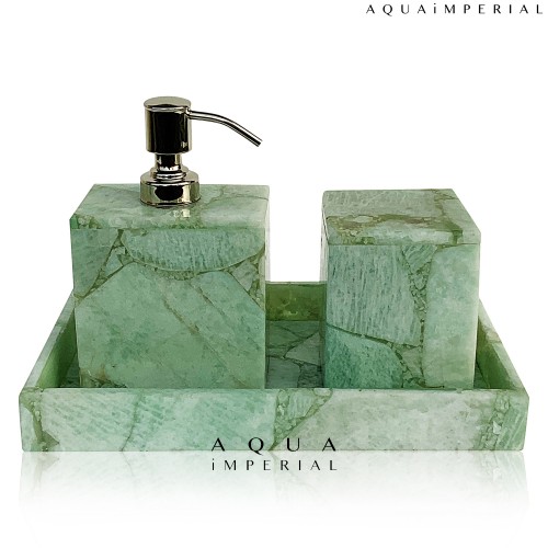 AMAZONITE BATH SET