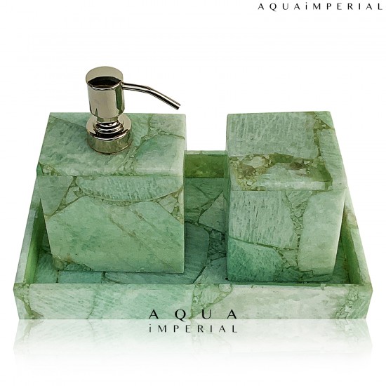 AMAZONITE BATH SET