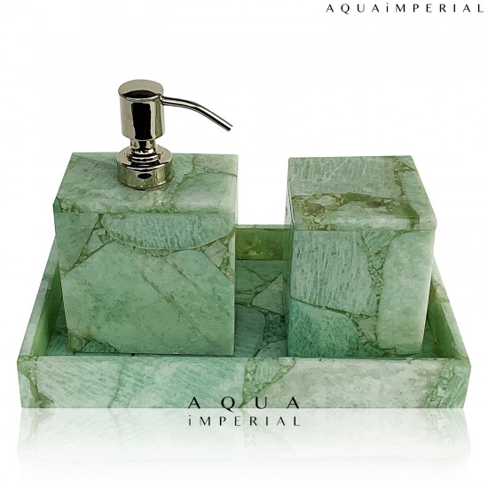 AMAZONITE BATH SET