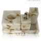 CLASSIC QUARTZ WITH GOLDEN LEAF BATH SET