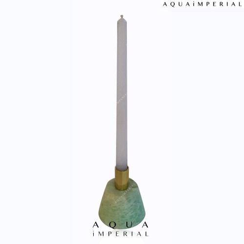 Amazonite candle holder 
