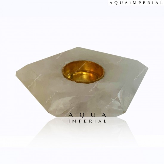Classic Quartz T-Light Pentagon Candle Holder Classic Quartz T-Light Pentagon Candle Holder