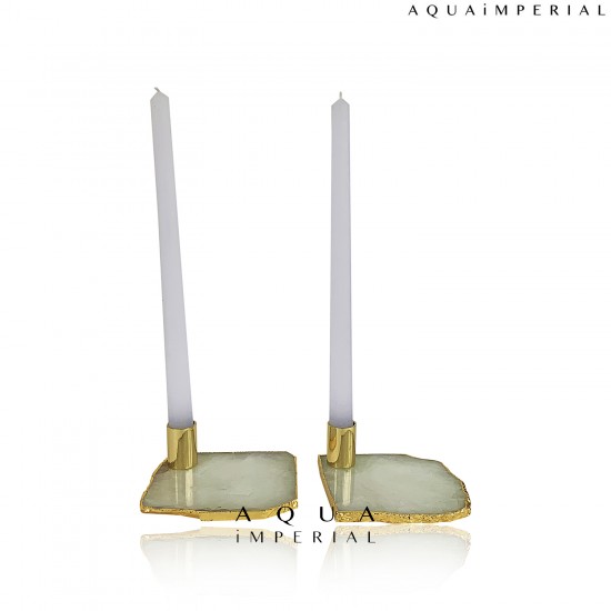 QUARTZ CANDLE HOLDER 