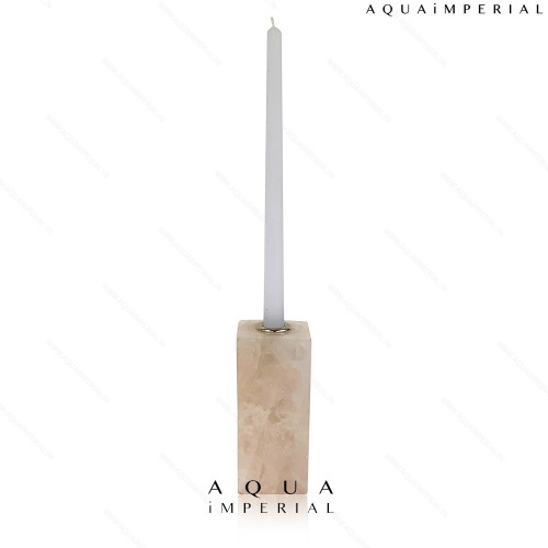 Rose quartz candle holder 