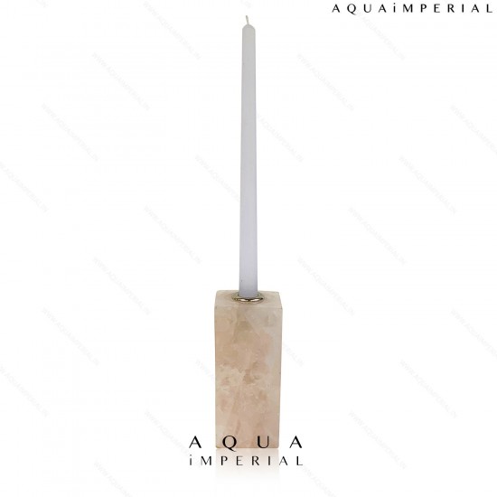 Rose quartz candle holder 