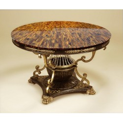 TIGER EYE ROUND CENTER TABLE 