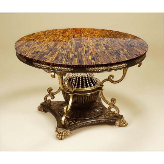 TIGER EYE ROUND CENTER TABLE 