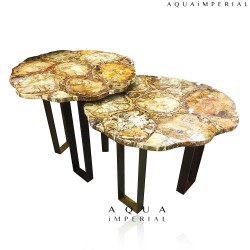 PETRIFIED WOOD NESTING TABLE 