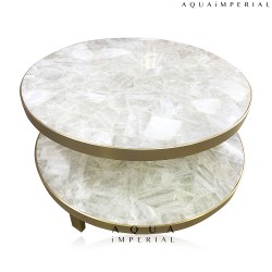 Classic Quarts round nesting center table