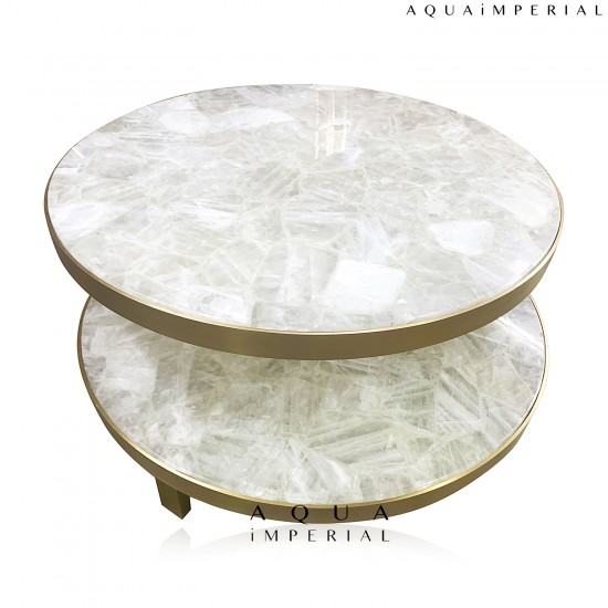 Classic Quarts round nesting center table Classic Quarts round nesting center table