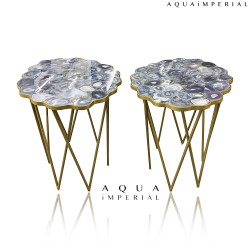 Grey Agate Corner Table Top