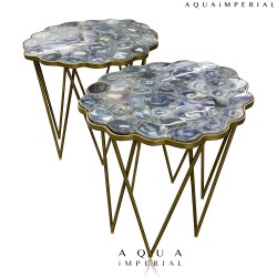 Grey Agate Corner Table Top