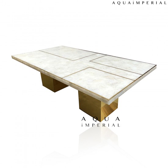 CLASSIC QUARTZ DINING WITH BRASS BASE CLASSIC QUARTZ DINING WITH BRASS BASE