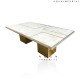 CLASSIC QUARTZ DINING WITH BRASS BASE CLASSIC QUARTZ DINING WITH BRASS BASE