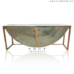 Golden pyrite console 