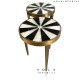  STARBURST DESIGN QUARTZ STONE & BRASS BASE 