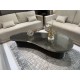 Golden Pyrite curved table 