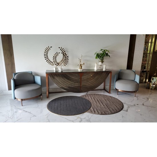 Golden pyrite console 