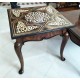 Brass Inlay Floral Corner Table Top Brass Inlay Floral Corner Table Top