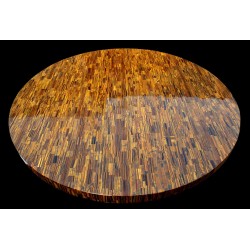 TIGER EYE ROUND CENTER TABLE 
