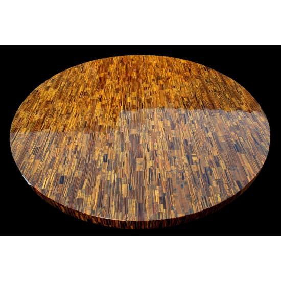 TIGER EYE ROUND CENTER TABLE 