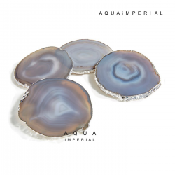 GREY AGATE COASTER 