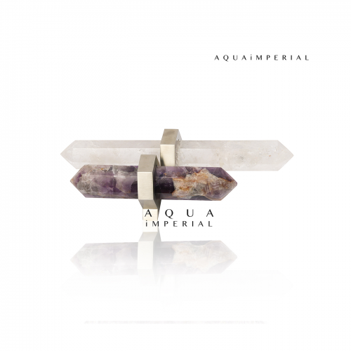 Amethyst Hexagon Door Handle