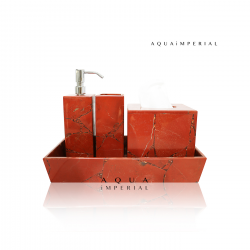 Red Jasper Bathroom Set Of 4 pcs 