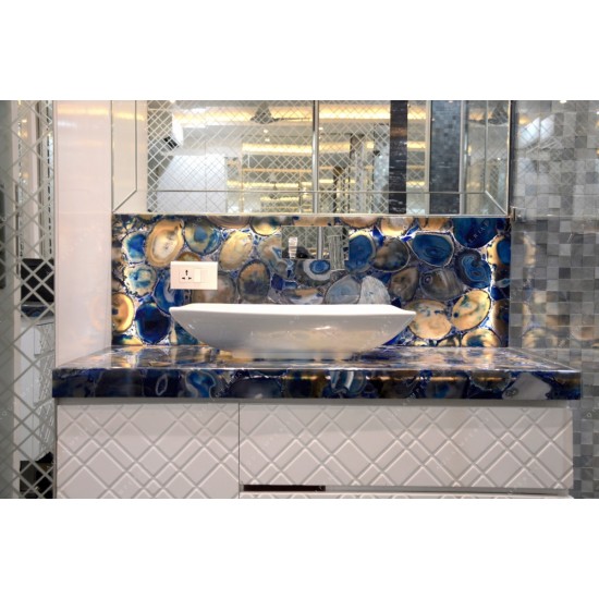 Blue Agate Bathroom Counter Blue Agate Bathroom Counter