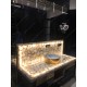 White Agate With Golden Glitter Bathroom Counter White Agate With Golden Glitter Bathroom Counter