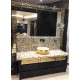 White Agate With Golden Glitter Bathroom Counter White Agate With Golden Glitter Bathroom Counter