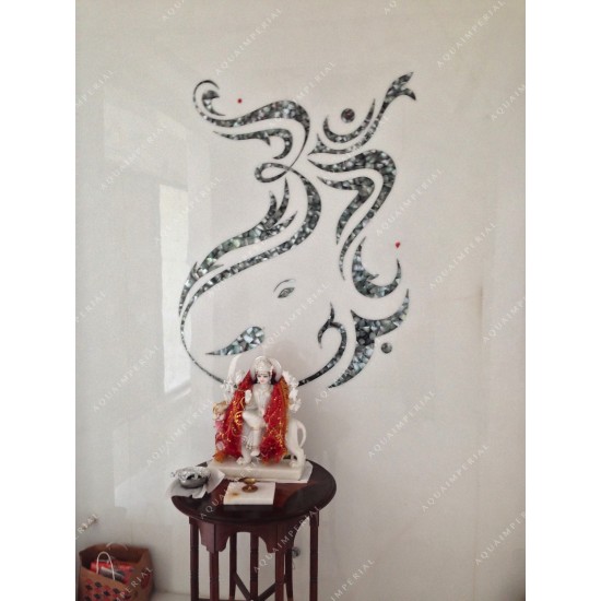 Black Mother of Pearl Ganesh Wall Design Temple (Mandir) Art Work Black Mother of Pearl Ganesh Wall Design Temple (Mandir) Art Work